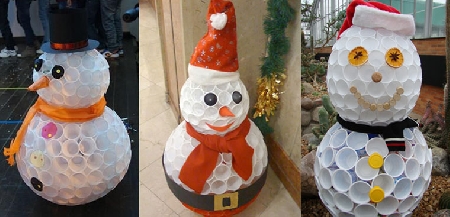 Cùng làm người tuyết bằng ly cùng các bạn nhỏ -  tay da chúng tôi sẽ chỉ cho bạn mẹo làm “chàng” người tuyết từ ly nhựa vừa đẹp vừa tiết kiệm cho mùa Giáng sinh này.

1. Tạo người tuyết đơn giản
Bước 1: Cắt một miếng vải nỉ
Để g