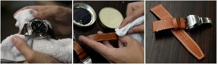 Đánh bóng dây đồng hồ da tại nhà hiệu quả - mồ hôi, bụi bẩn,… sẽ ngấm vào chất liệu da hoặc kim loại khiến chúng trở nên sẫm màu thậm chí là có mùi.

1Đánh bóng đồng hồ dây da
Dụng cụ cần chuẩn bị:
Dung dịch nước rửa tay hoặc